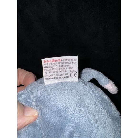 Ty Pluffies Winks the Elephant TyLux Original 2002 Version 9" Plush Lovey Toy - Picture 6 of 7